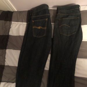 G Star Jeans and Nudie Jeans